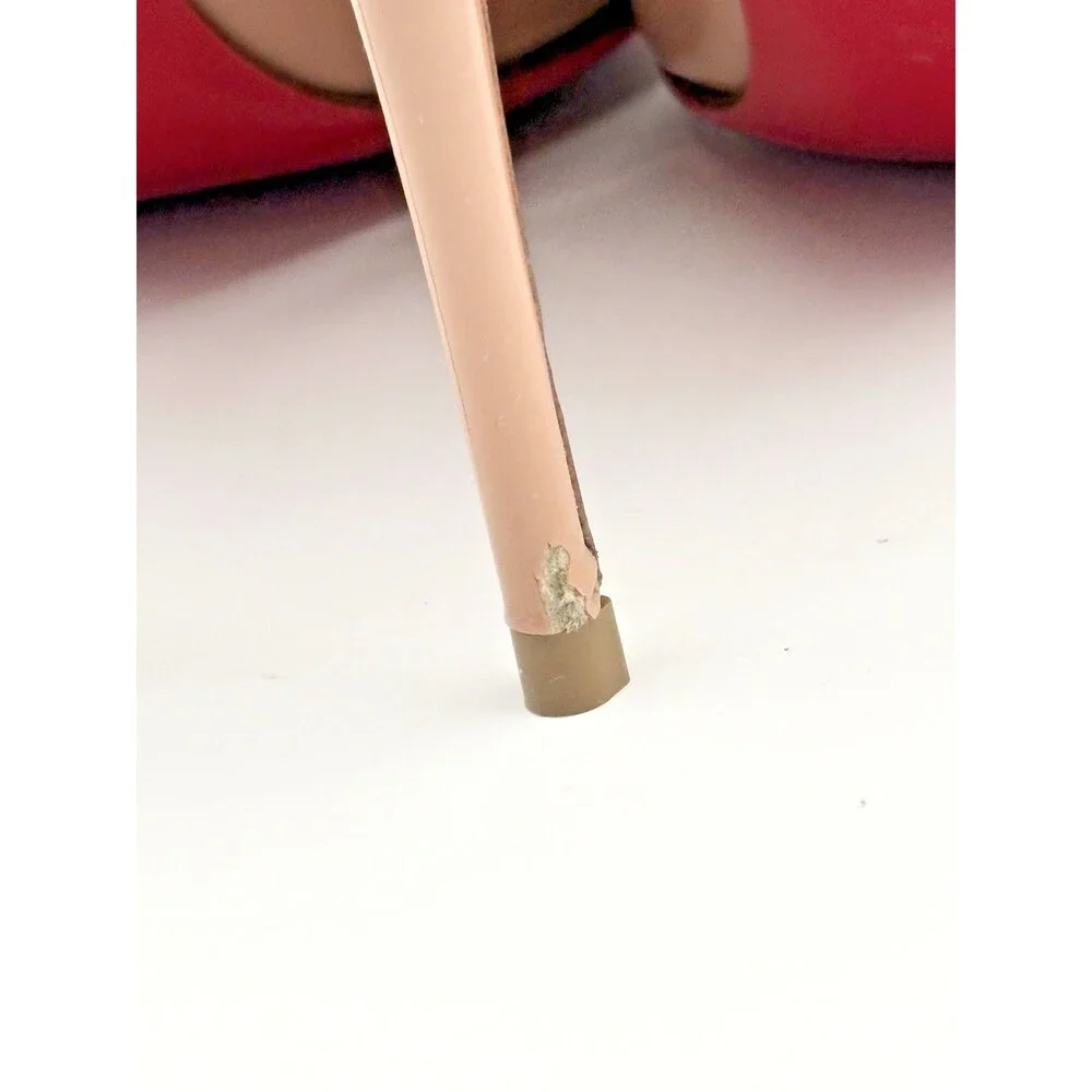 Christian Louboutin Hot Chick 100 Nude Patent Leather Stiletto Heels Size EU 37